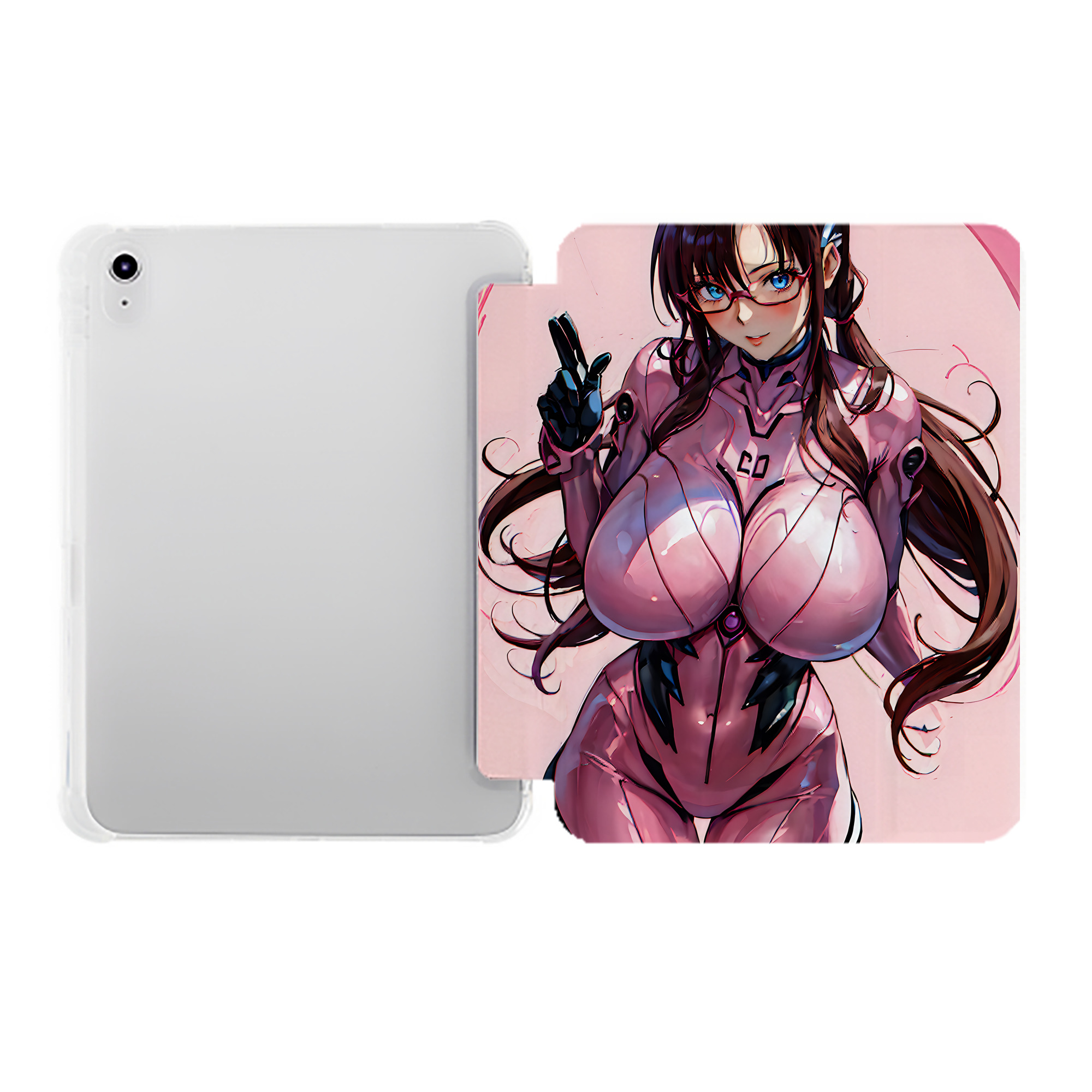 （画像用） EVA 新世紀エヴァンゲリオン IPad ケース ペン収納付き 三つ折りスタンド PUレザー×シリコン 対応機種9.5/10.5/10.9インチ
